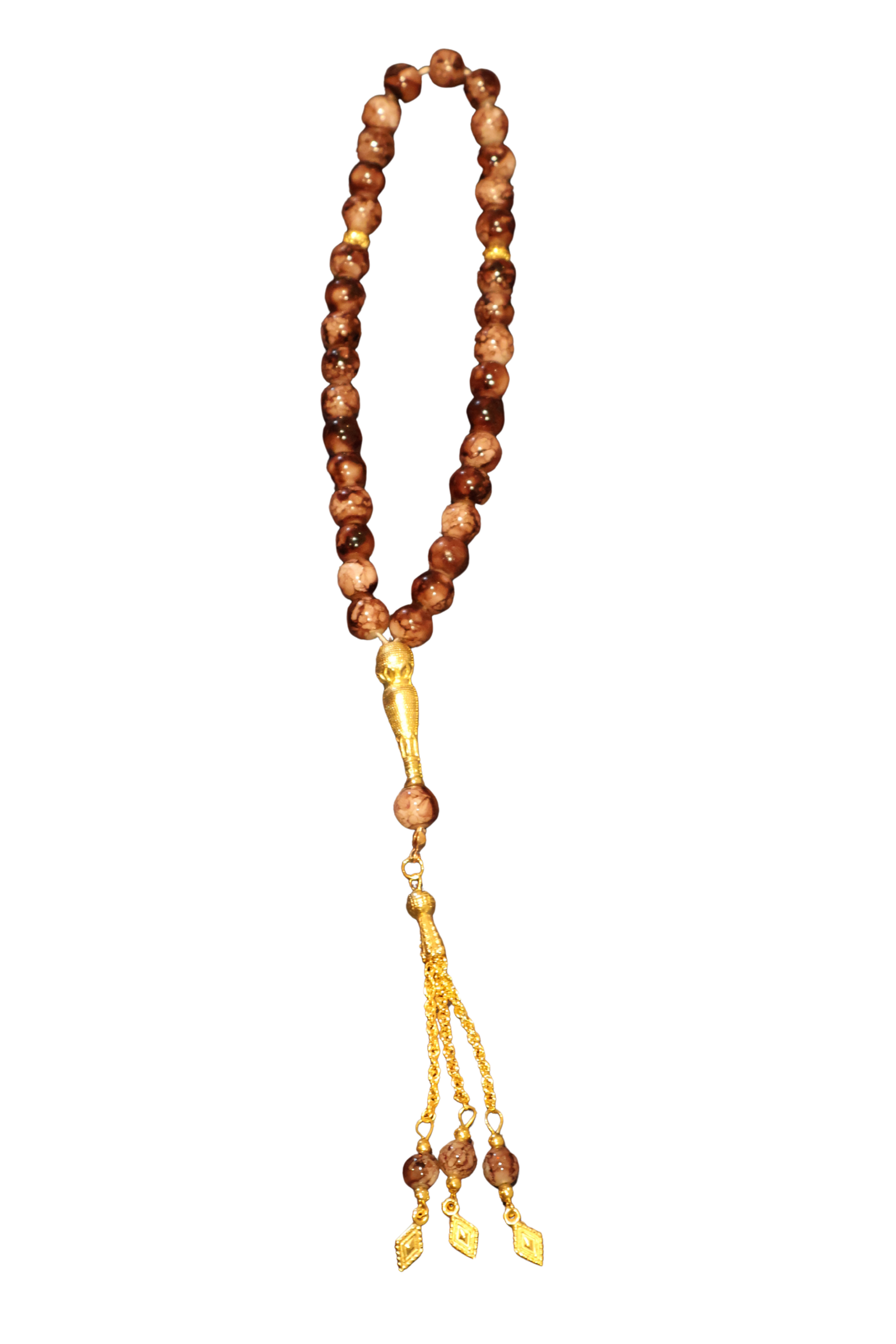 Islamic prayer beads marble-textured