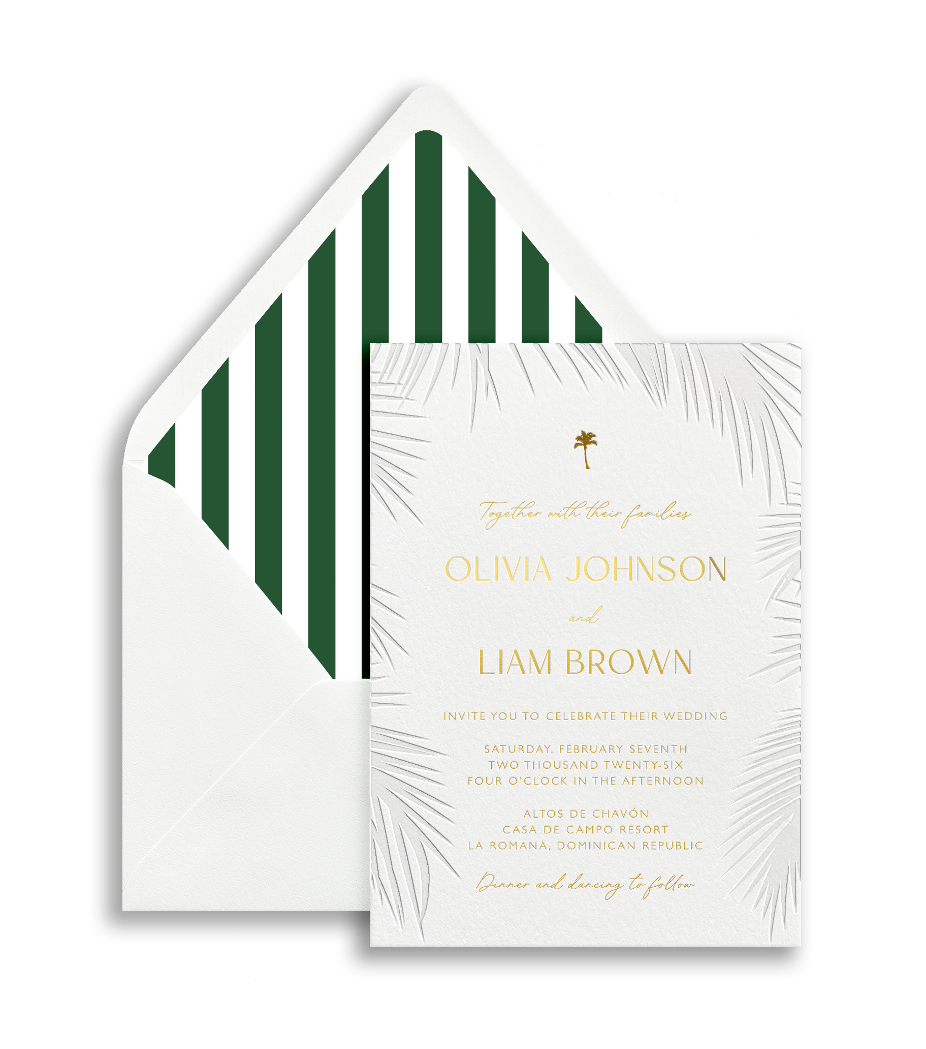 Golden Palms - Wedding Invitation Suite