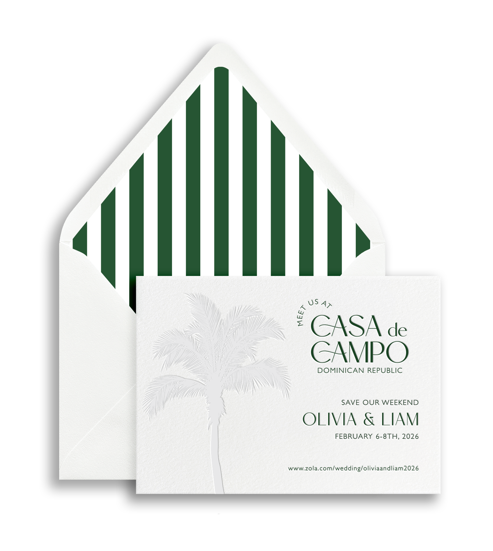 Golden Palms - Save the Dates and Envelopes