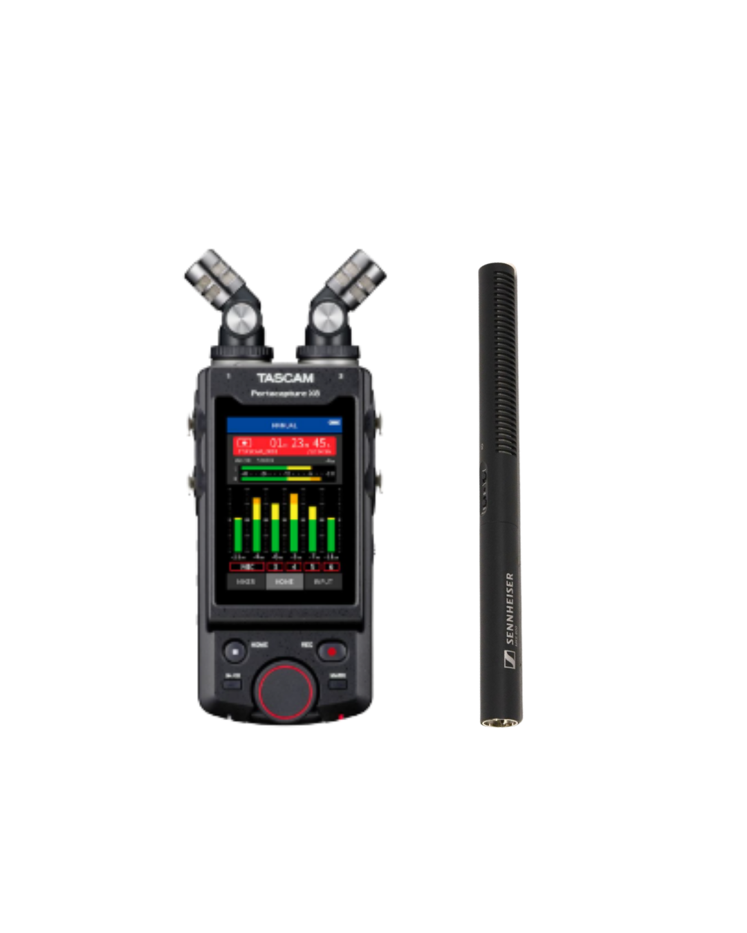 KIT GRABADORA TASCAM X8 + MICRÓFONO SENNHEISER MKE 600 (CON BRAZO)