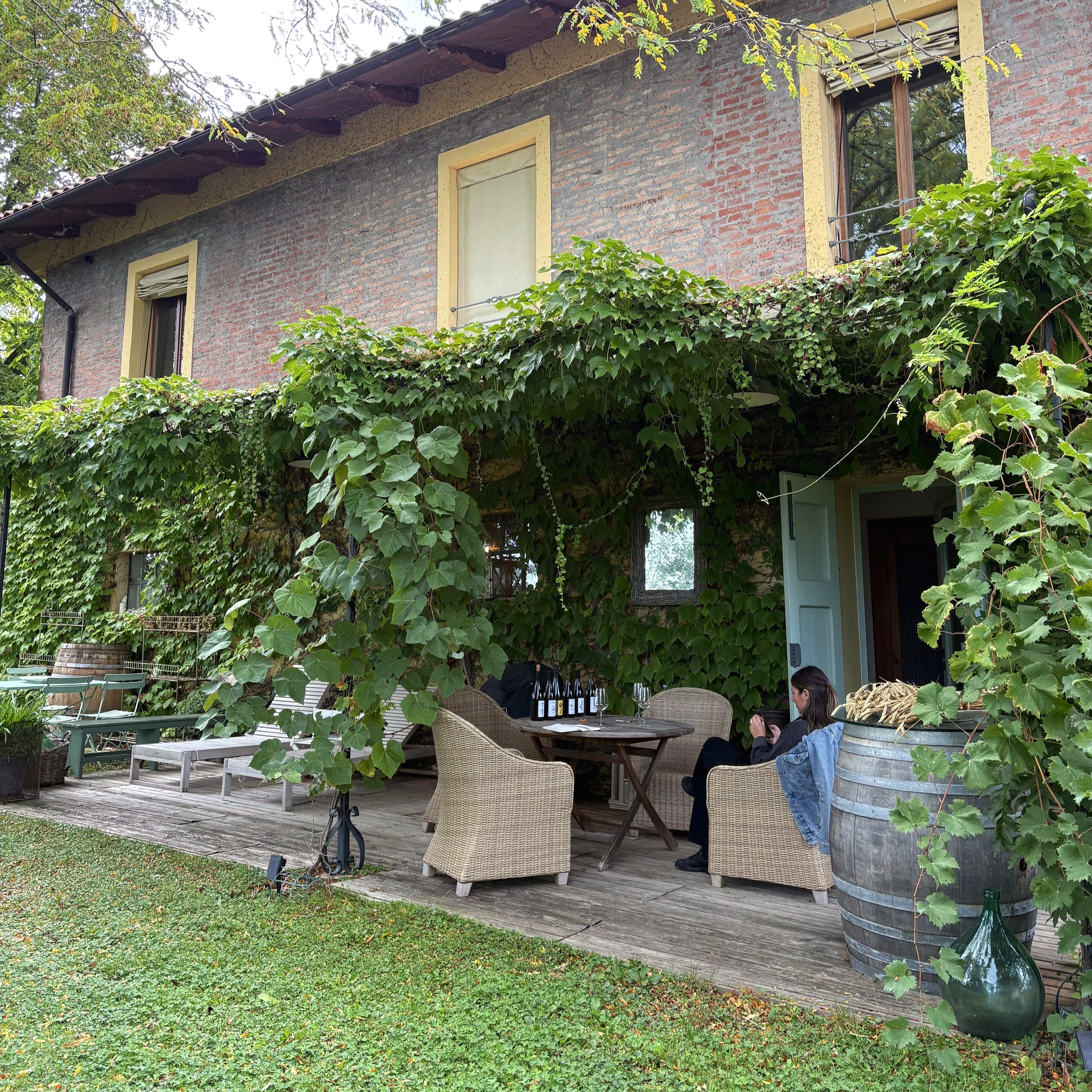 Tasting wine at Scandelara