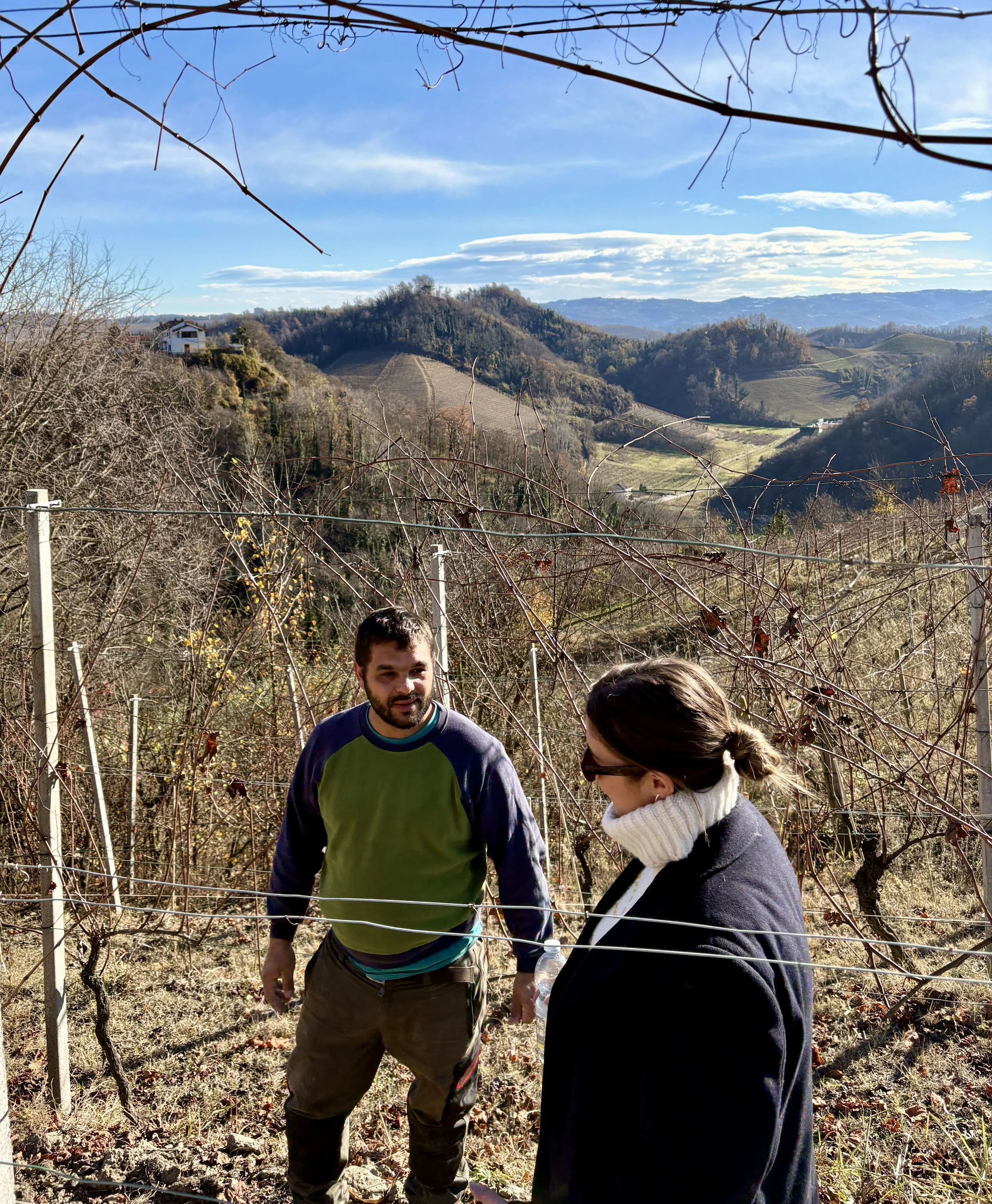 Marco Pezzuto in his Roero vineyard