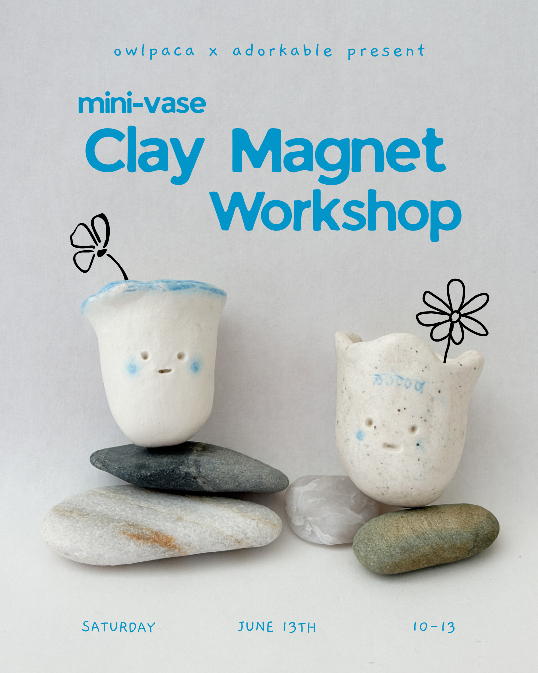 Mini-Vase Clay Magnet Workshop