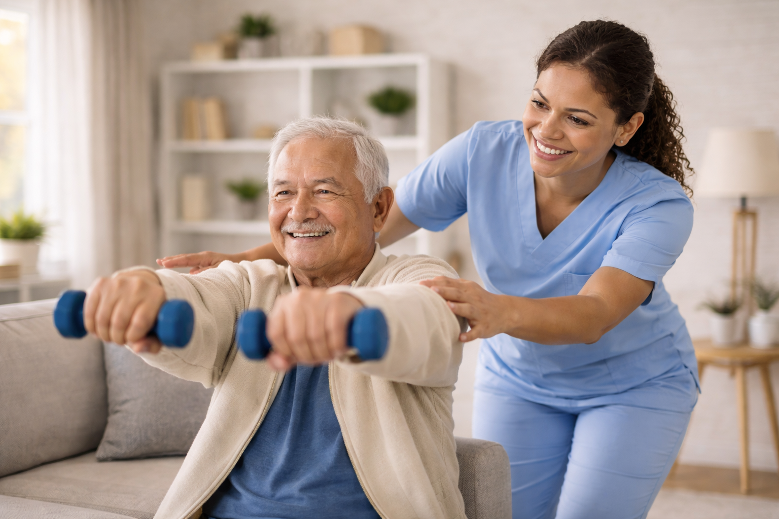 Mobility & Recovery Support-Support with movement, light exercise, and recovery-focused assistance.