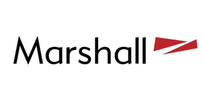 The logo of Marriott Hotels, featuring the word 'Marriott' with a red, stylized roof shape above it.