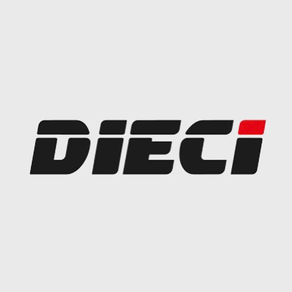 The word "DIECi" in stylized black font with a red accent on the letter "i" against a light gray background.
