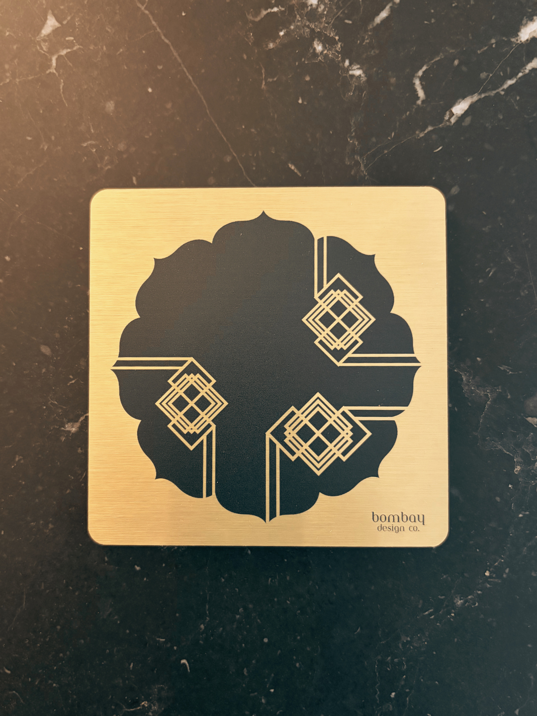 Art Deco Style Gold-finished Coaster
