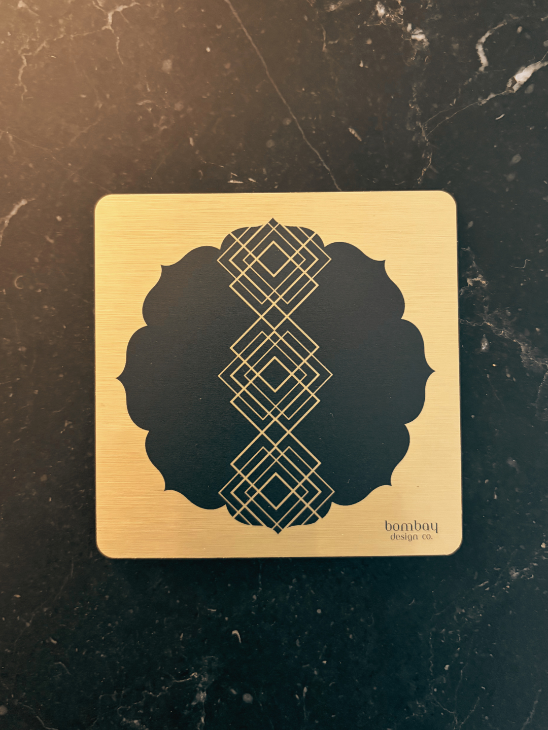 Art Deco Style Gold-finished Coaster