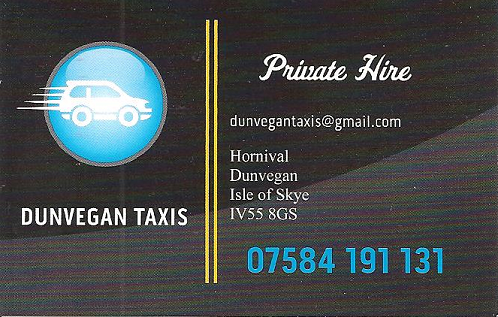 TAXI - Reliable local transport, airport transfers and bespoke island tours from a trusted Dunvegan-based taxi service.