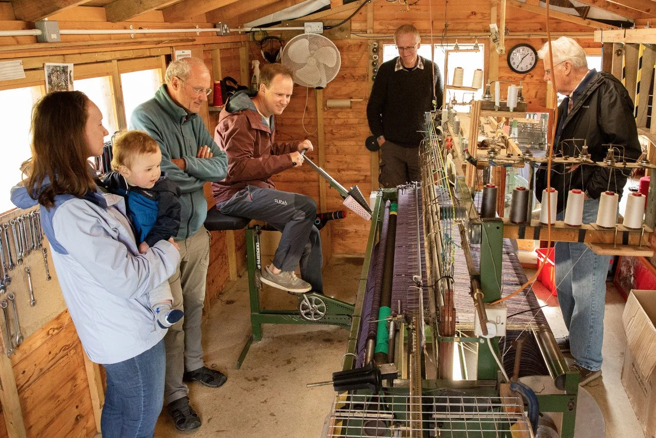 Skye Weavers - beautiful woollen textiles inspired by Skye’s landscapes and woven using traditional pedal-powered looms.