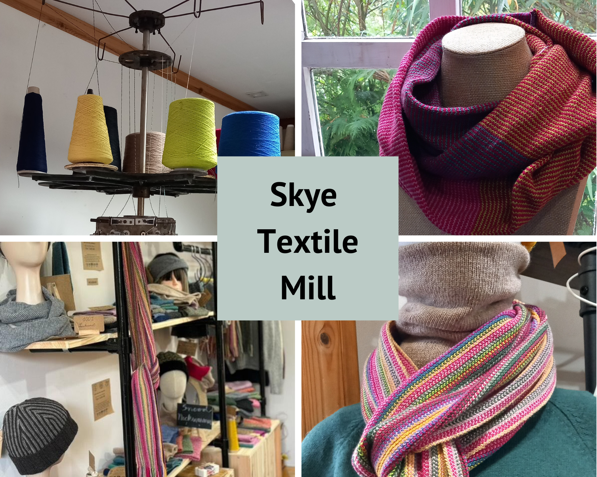 Skye Textile Mill - a working textile mill where traditional craftsmanship, restored Victorian machinery and beautifully made knitwear come together in the heart of Skye.