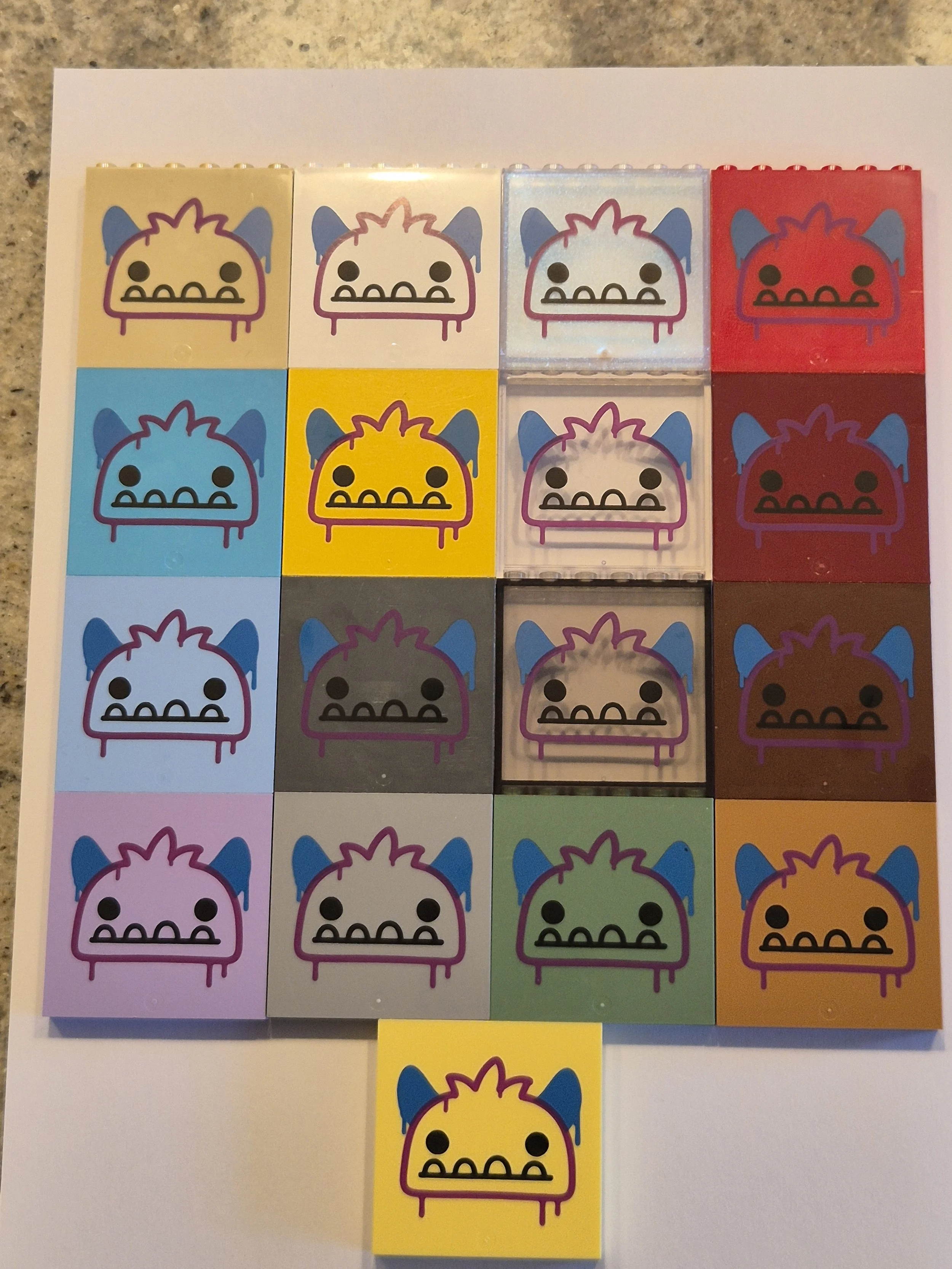 Monster graffiti panel various colours