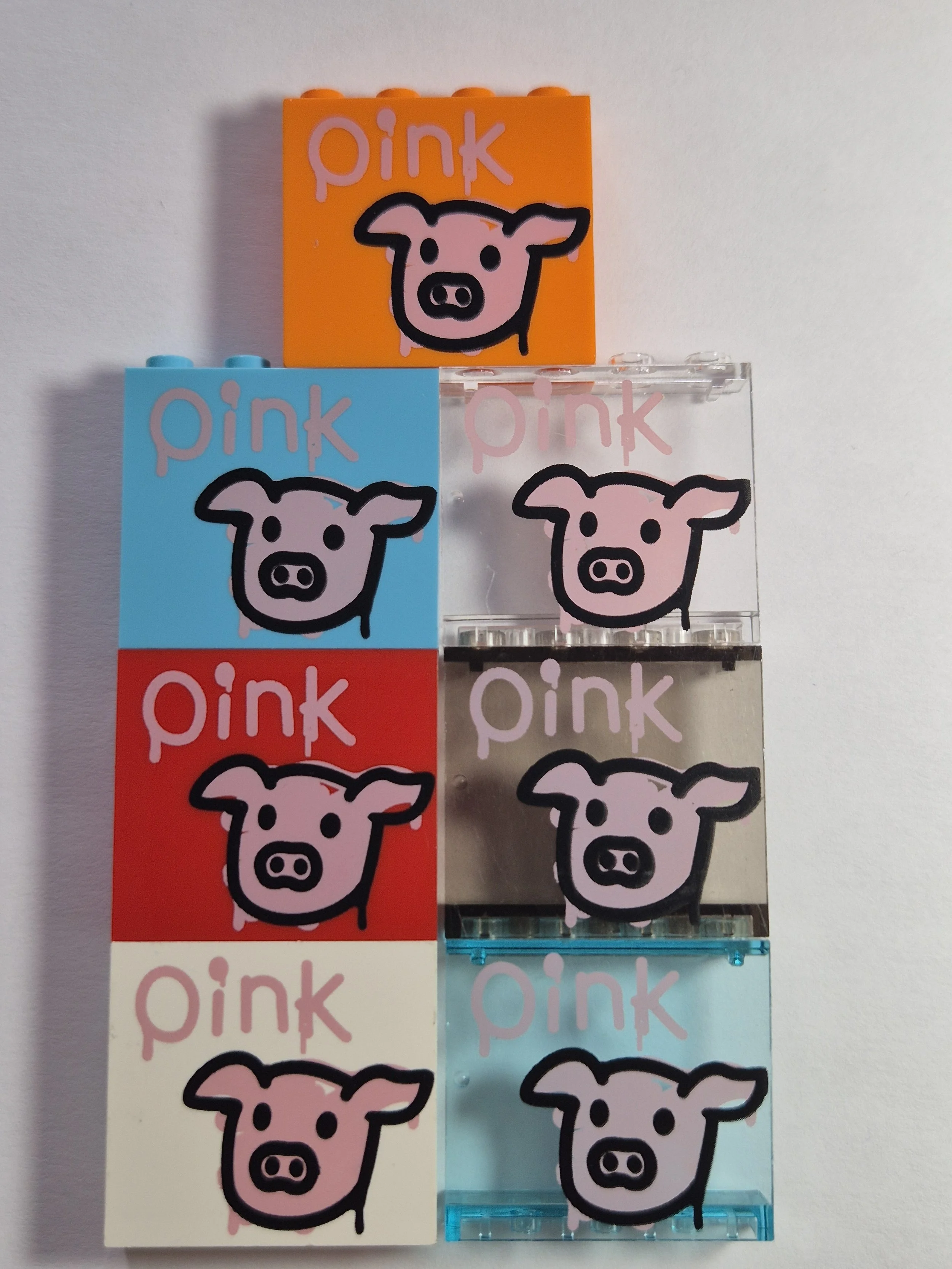 Pig graffiti panel various colours