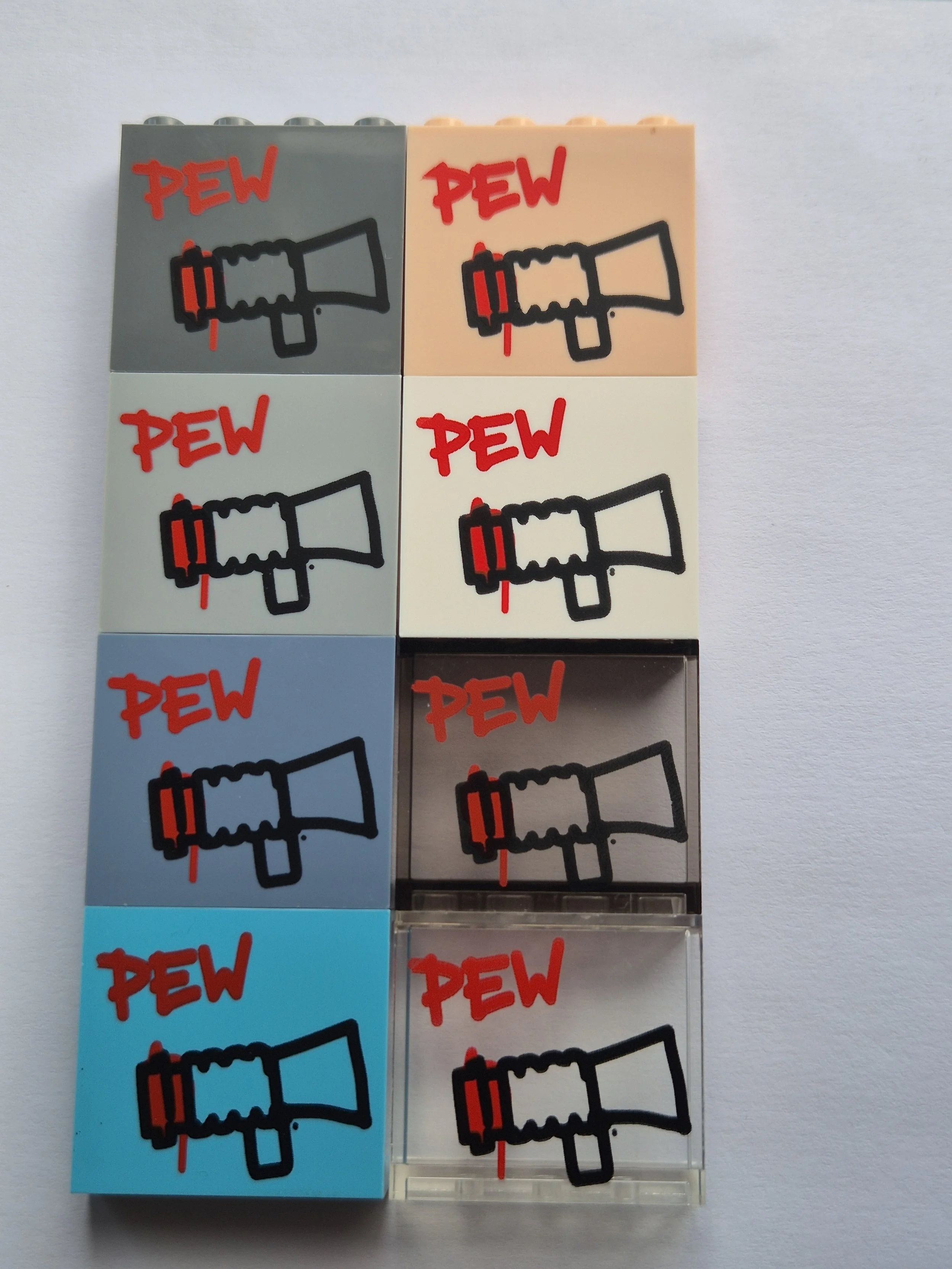 "Pew" graffiti panel various colours