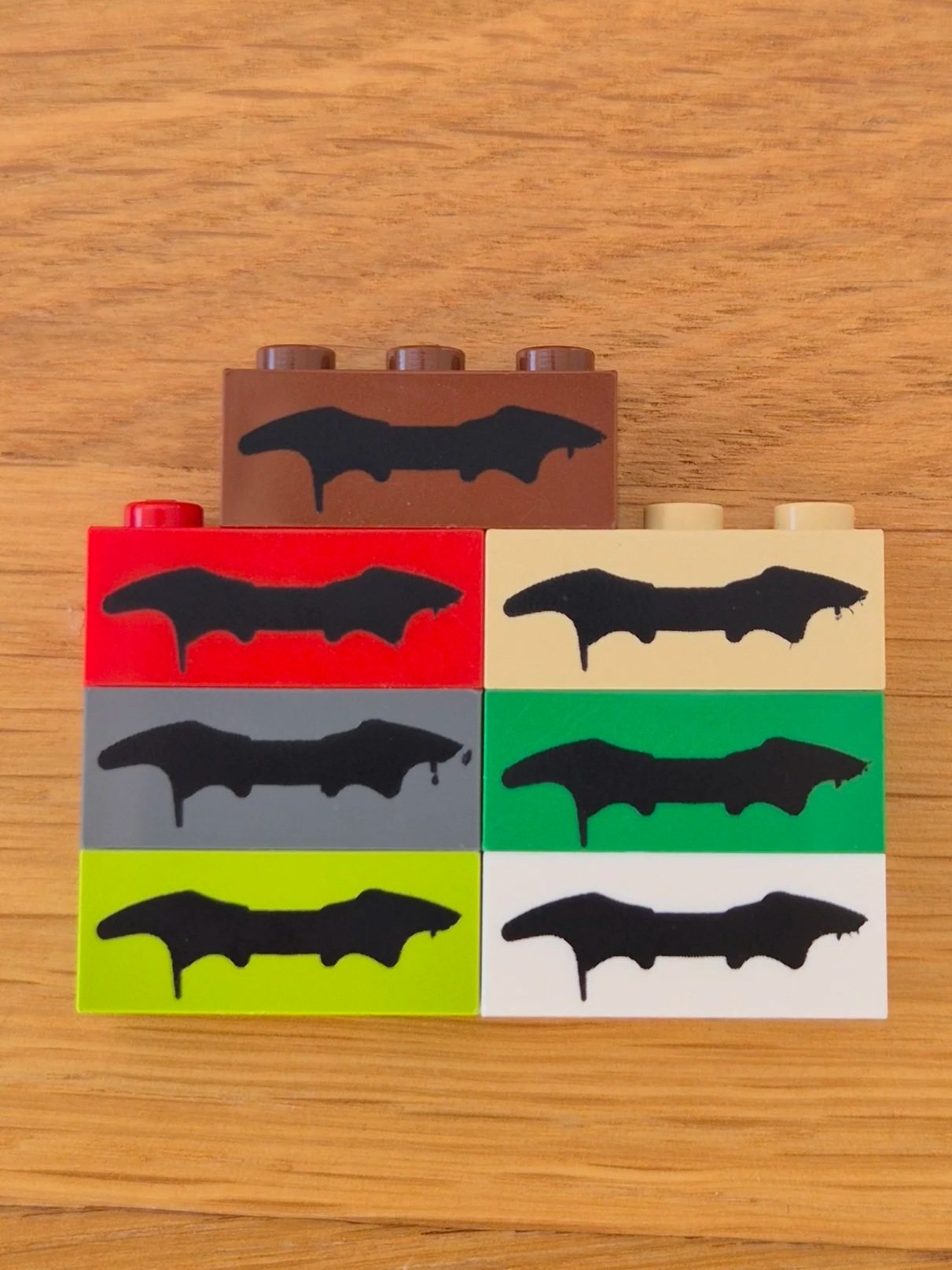 Bat graffiti brick