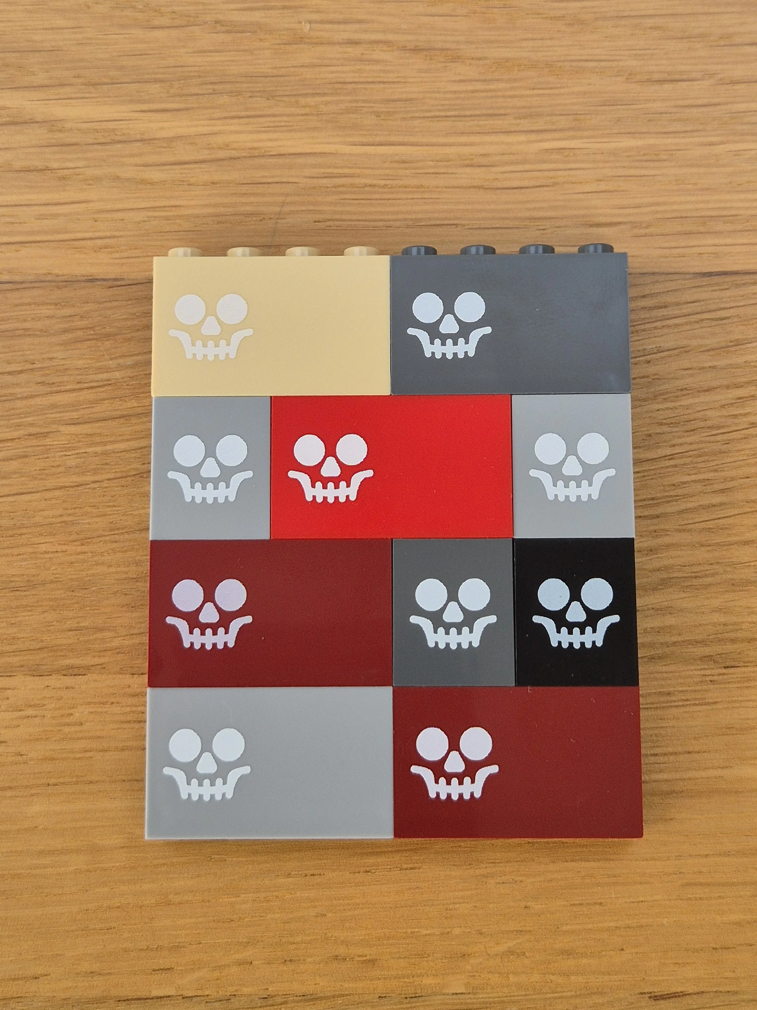 Skeleton graffiti brick/panel various colours and sizes
