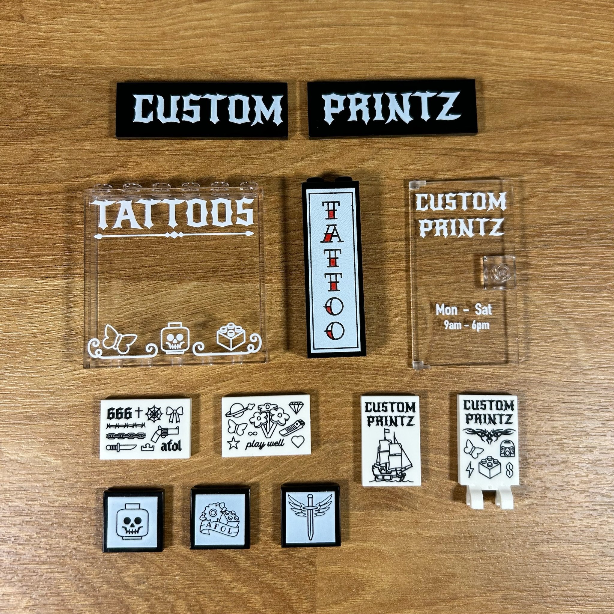 Tattoo Shop Printed Parts x12