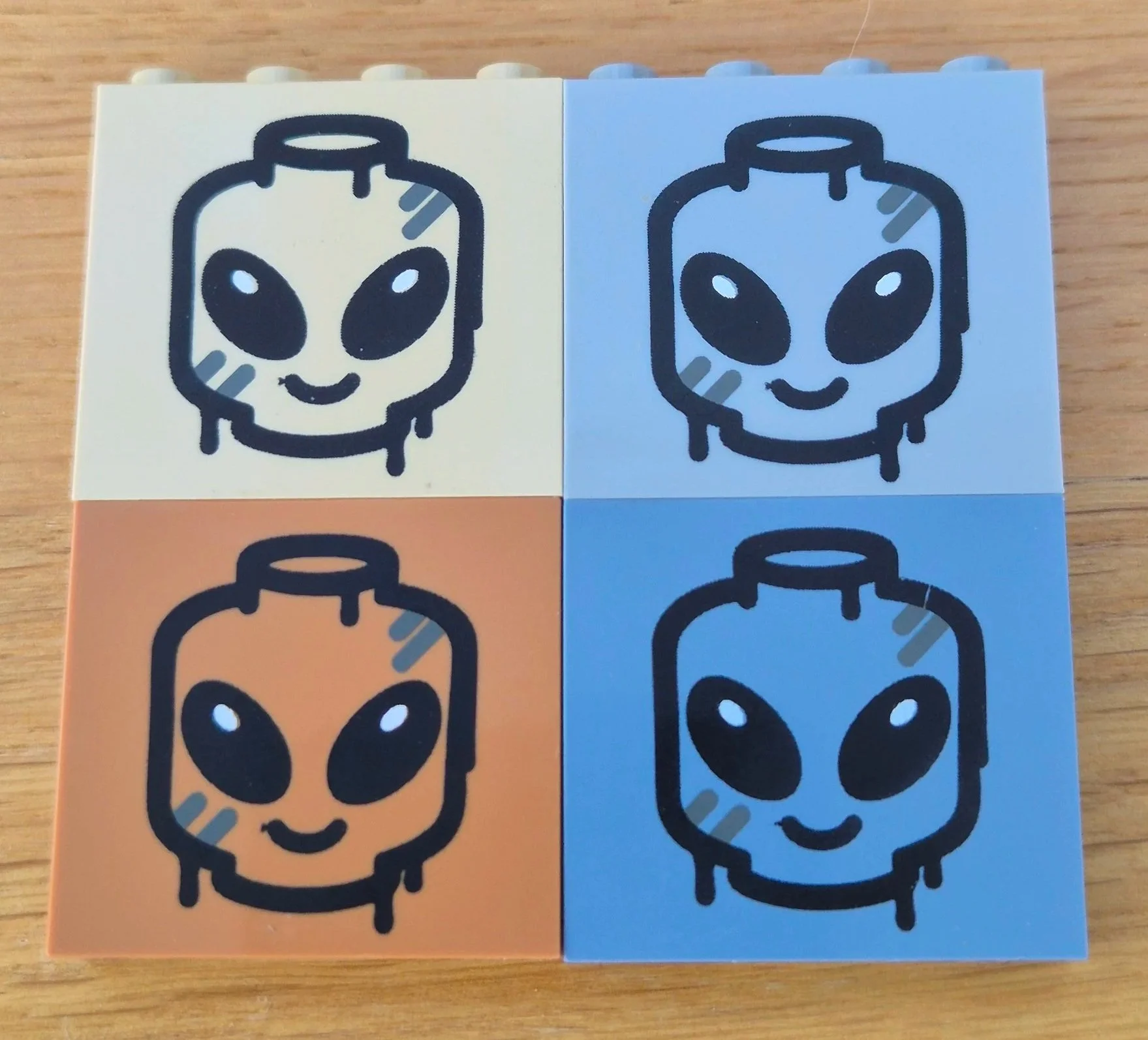 Alien graffiti brick/panel various colours