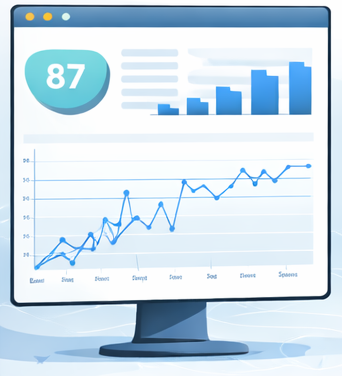 image of monitor with score