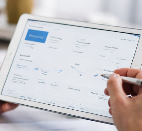 web analysis on tablet