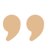 Two large beige quotation marks on a white background.