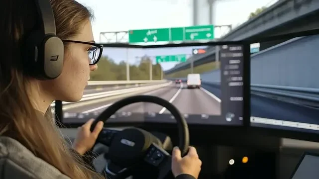 Simulated driving environment used for exposure therapy