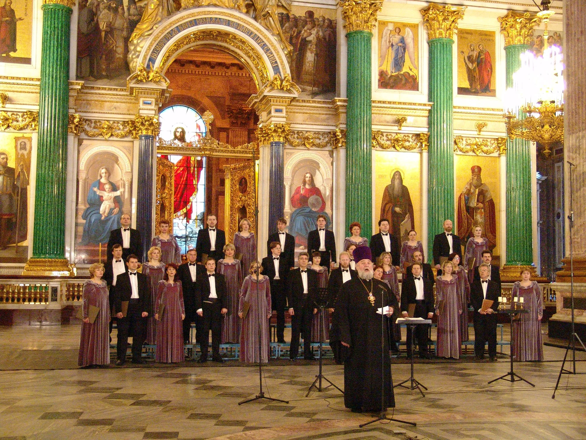 Service in St. Isaac's Cathedral
