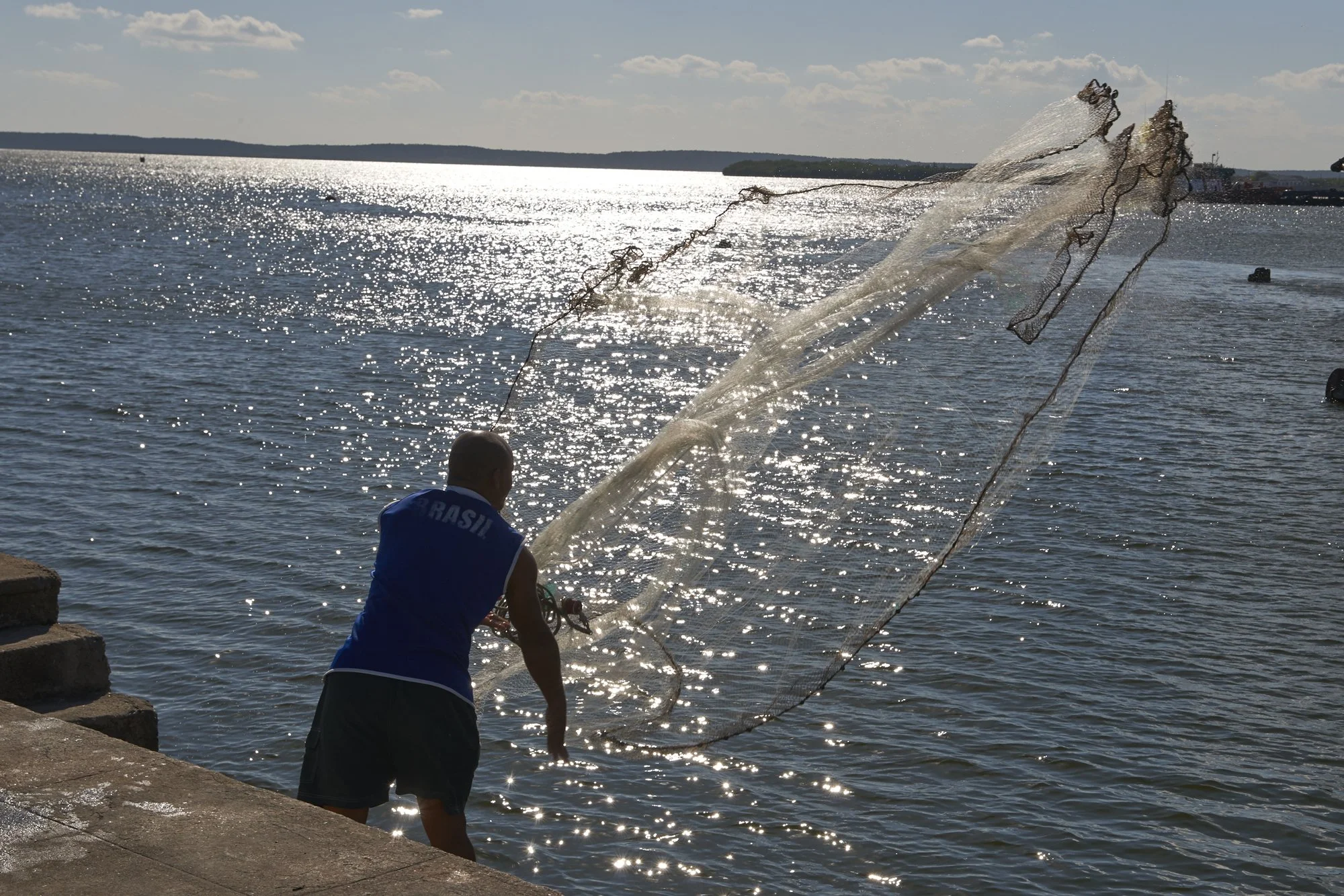 Fisherman Casting Net