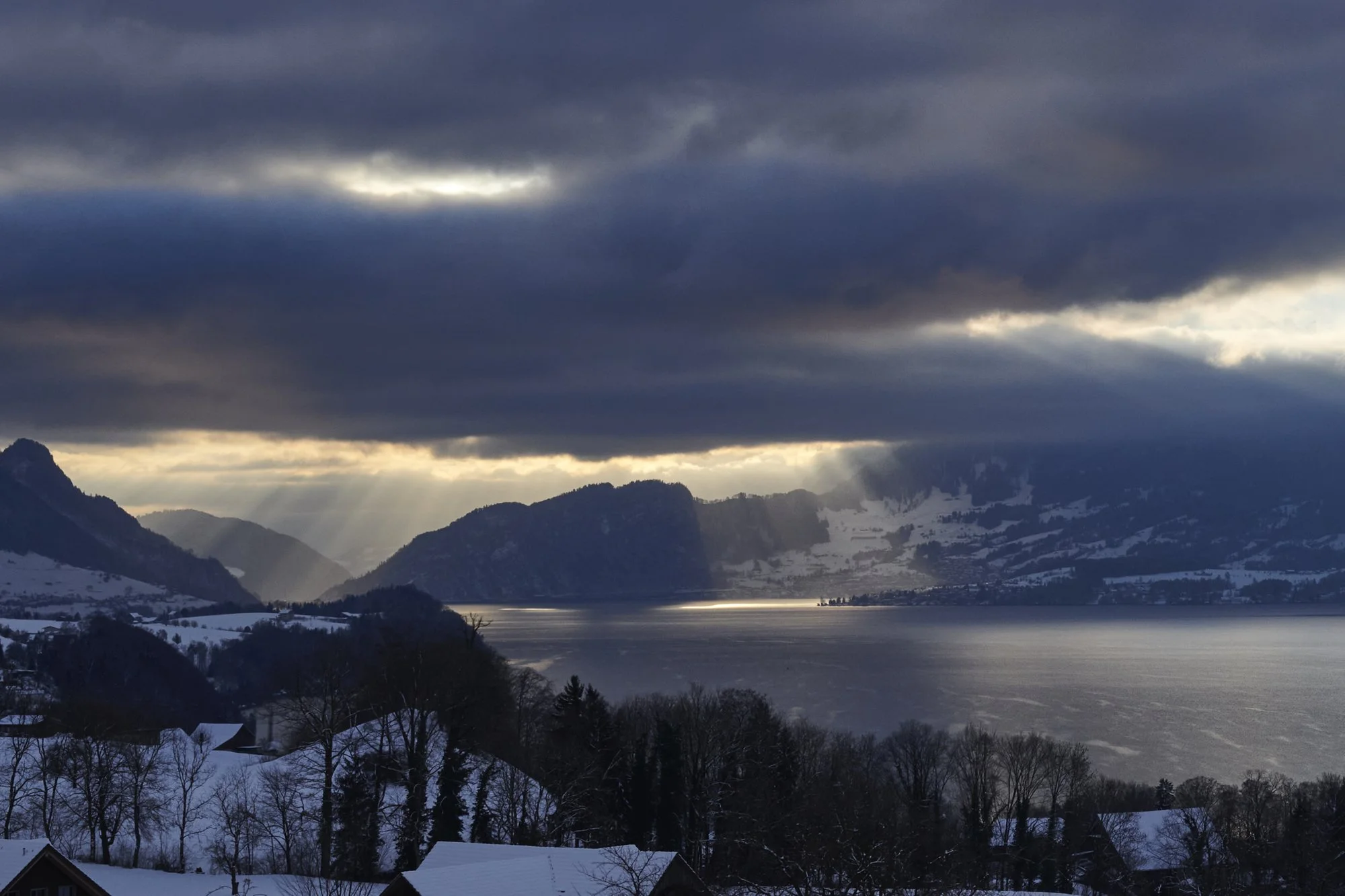 Mount Pilatus hiding in the clouds