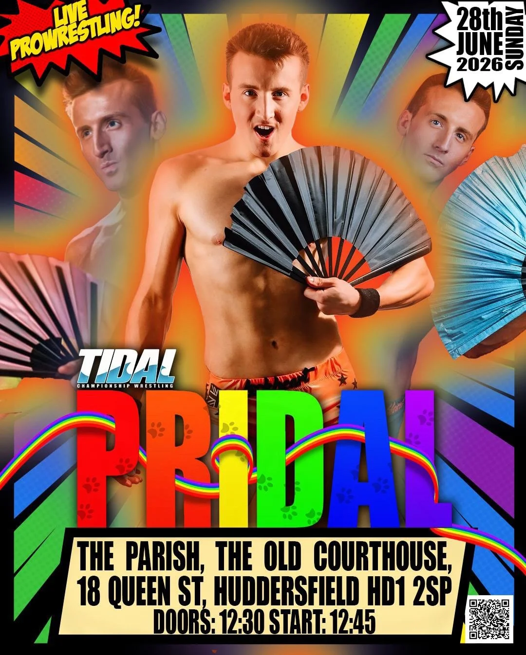 Interest is high.
Tickets going steadily.
HALF of front row seats SOLD!!!

You do NOT want to miss this DOUBLE SHOW! 

Tidal Wrestling Presents: PRIDAL | Summer Tidal Wave 

Sunday 28th June 2026

Tickets available at: www.tidalwrestling.com/tickets
