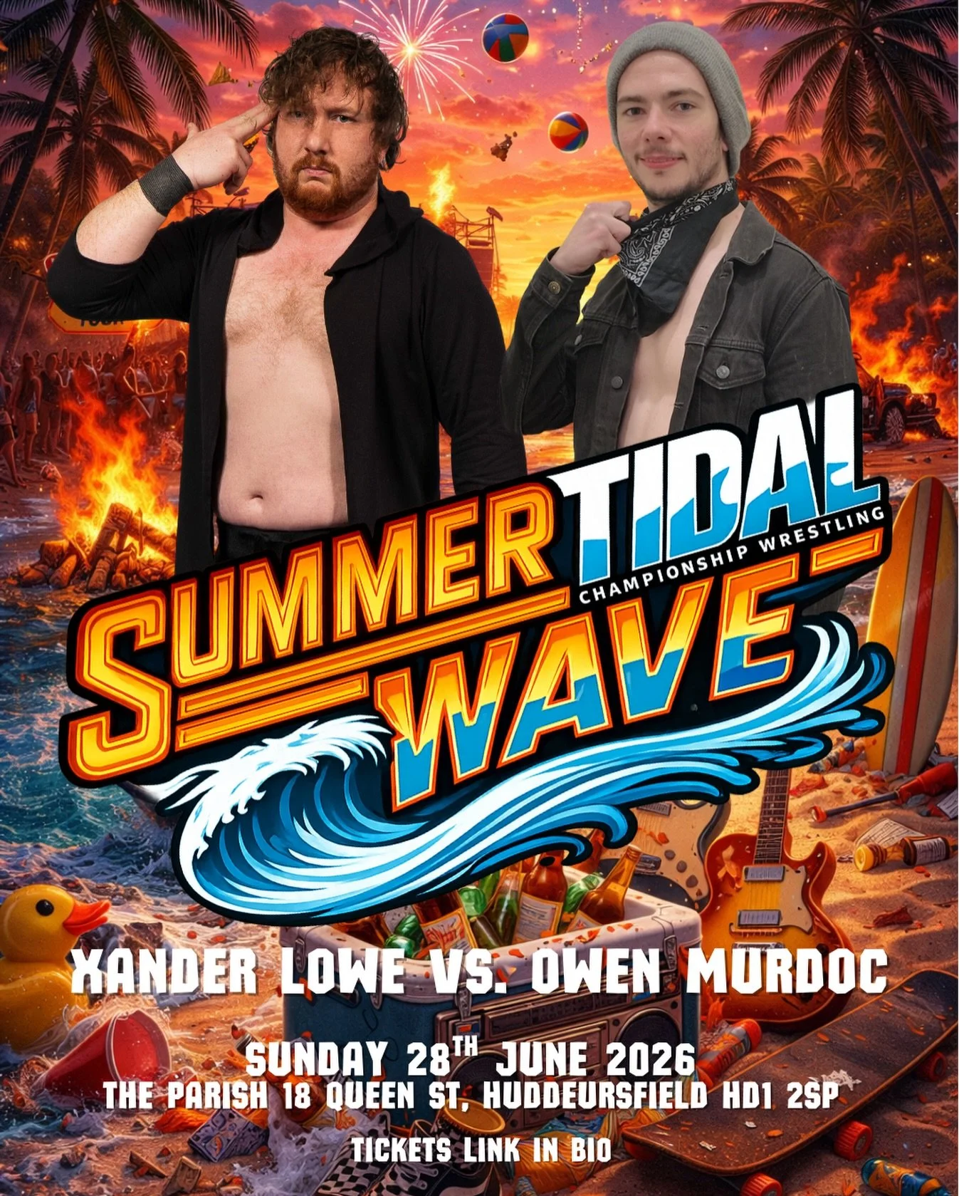 MATCH ANNOUNCEMENT!!!

@xanderlowe_pw vs. @owenmurdocpw 

Collectively making their Tidal Wrestling Debut

SUNDAY 28th JUNE 2026 at @parishhudd 

Front row Day tickets are already Half gone. Grab your tickets now. Link in Bio

#ProWrestling #BritWres