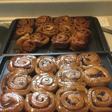 Home made maple cinnamon buns 