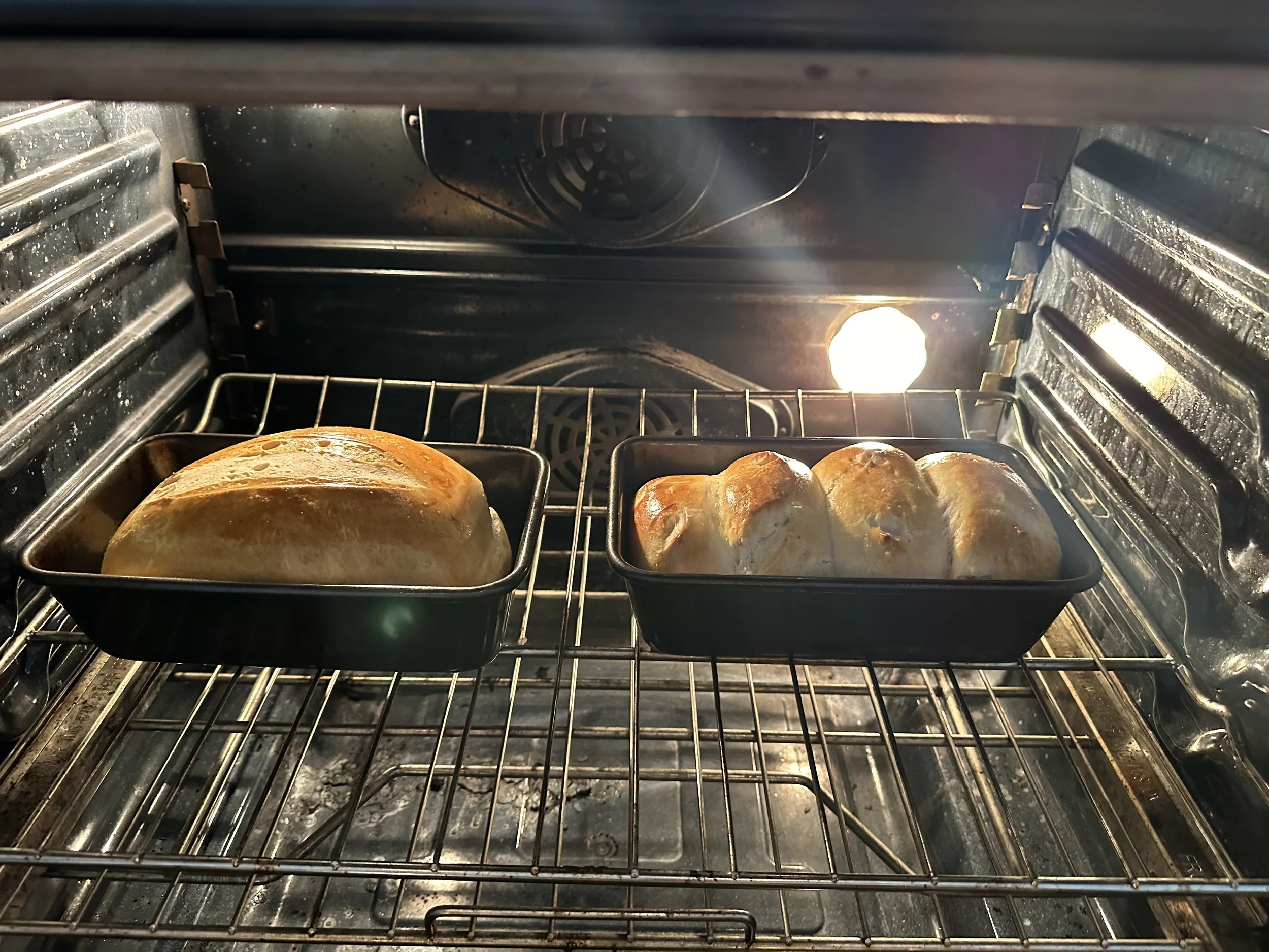 Fresh-baked bread and buns
