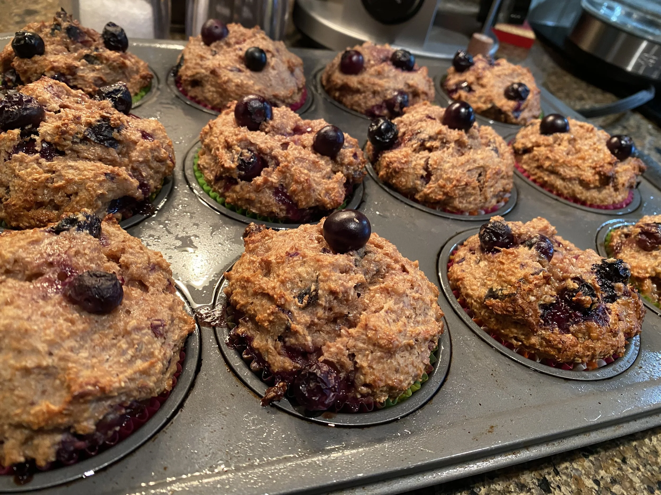 Blueberry bran muffins