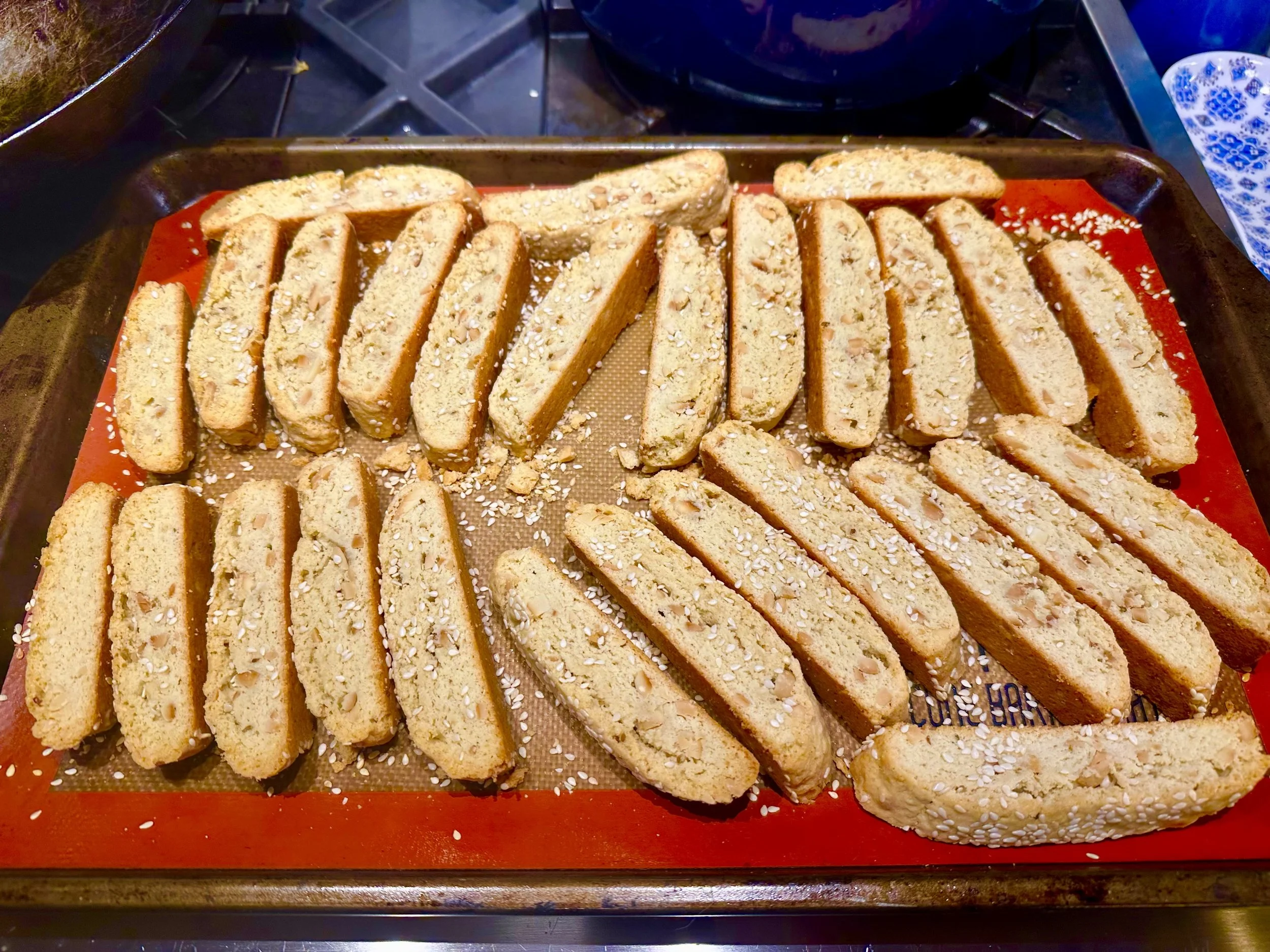 Greek almond and anise biscotti 