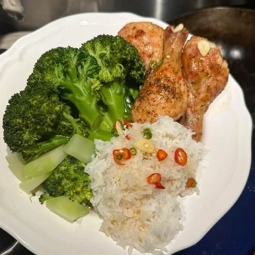 Chicken and broccoli