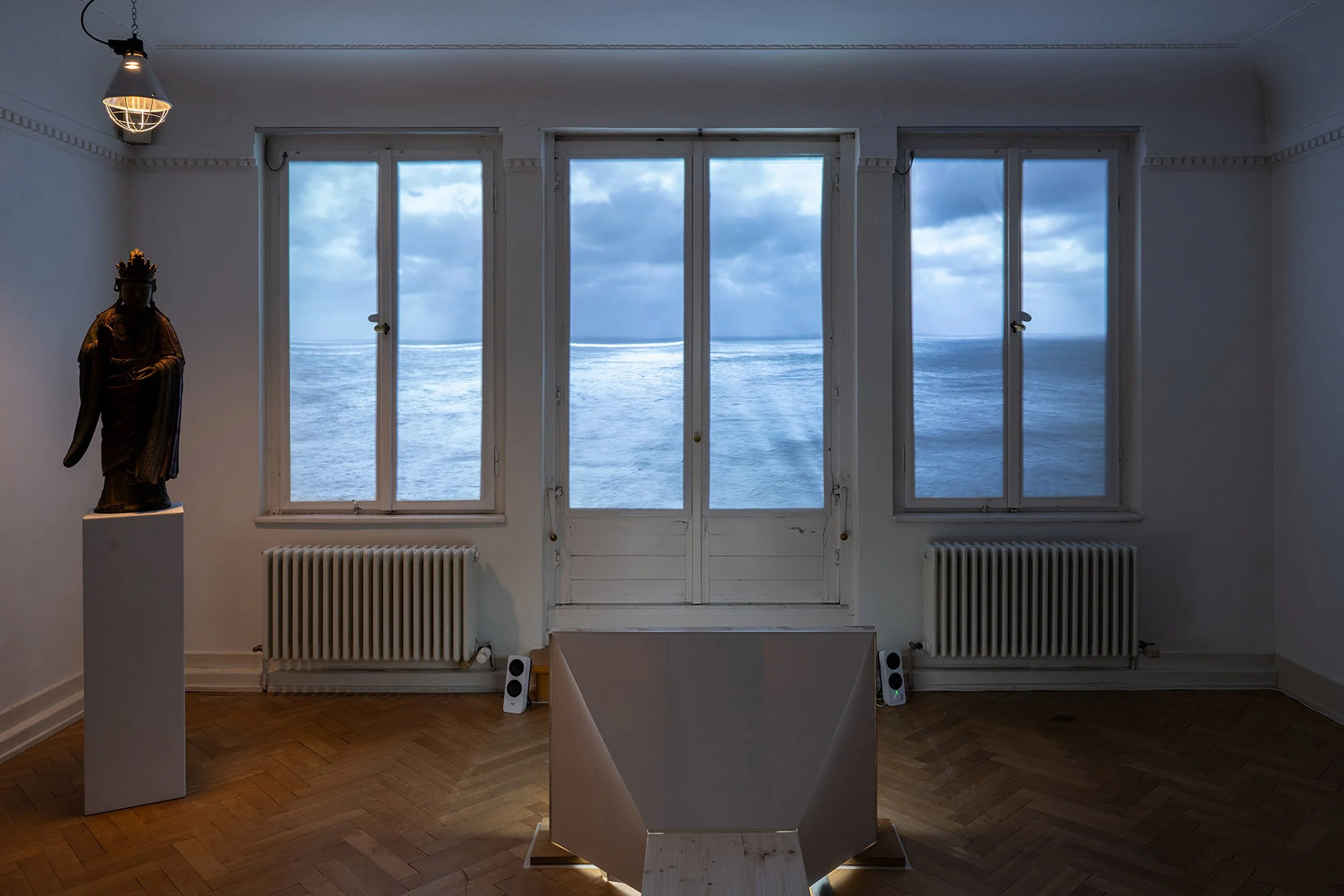 Cap Vermell (video projection with sound), Der Ferne so nah, Museum Villa Rot, Ulm, Germany, 2023