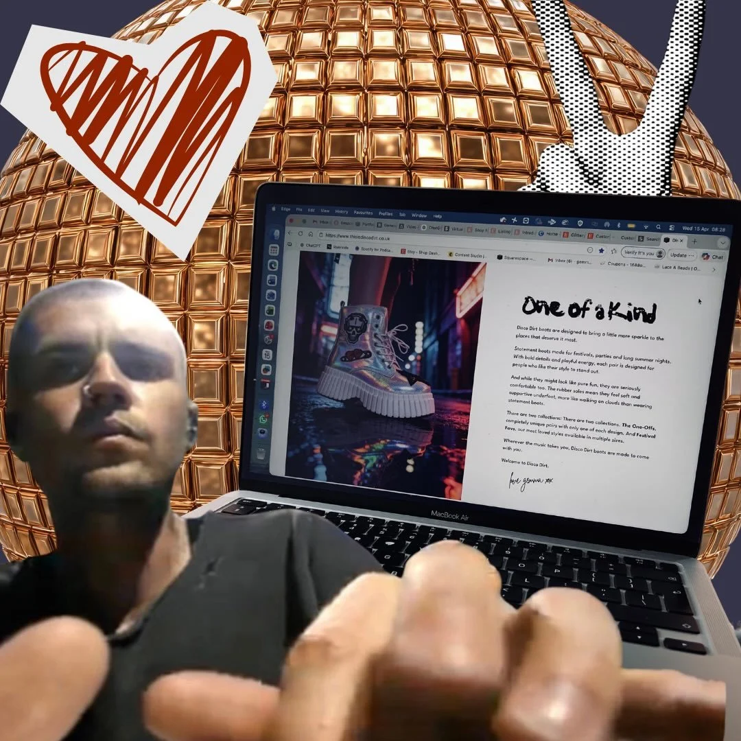 @lilbieber discovering how he could elevate his outfit for @coachella next year 🪩 

#coachellastyle #festivalfashion #discoboots #glitterboots