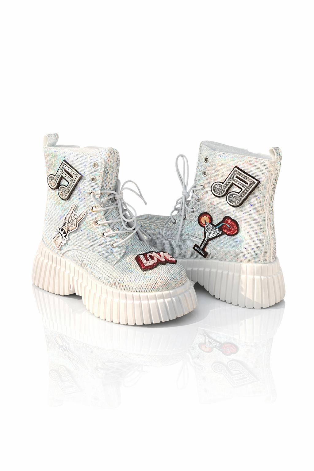 Disco Dirt Party Patch Festival Boots