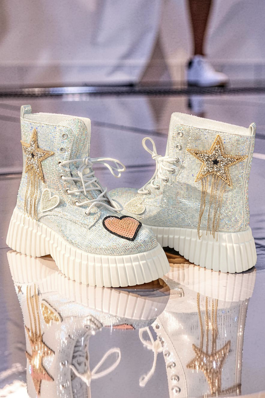 Disco Dirt Golden Star Festival Boots