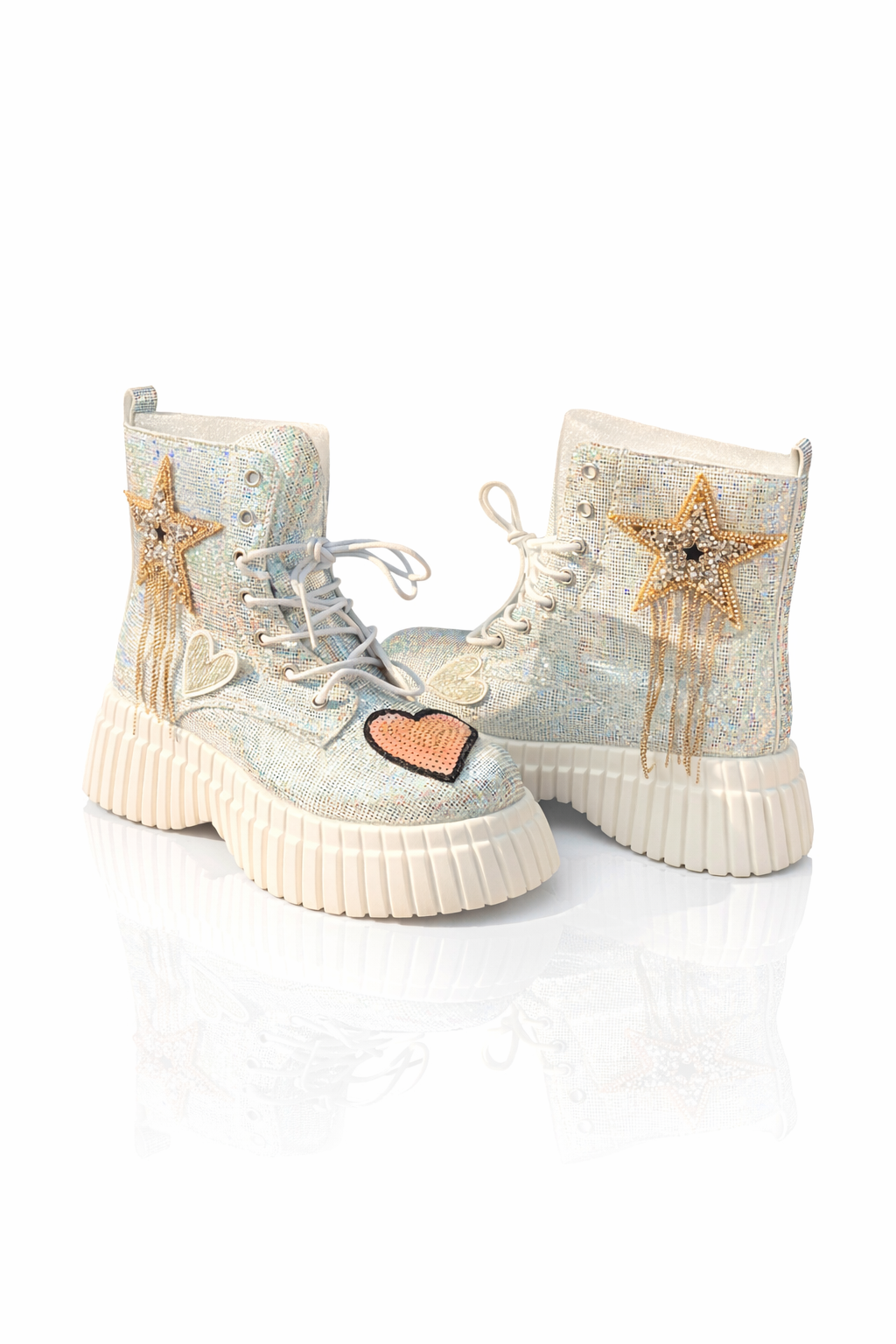 Disco Dirt Golden Star Festival Boots