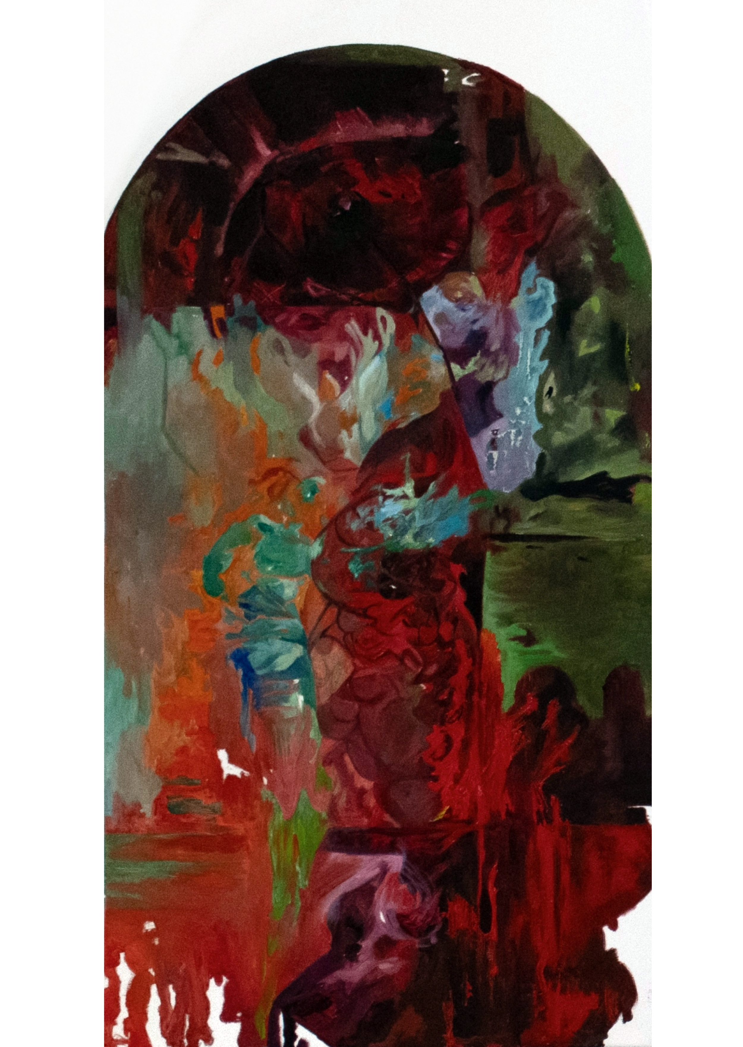 ﻿Et facta est lux, 2025. Oil on canvas — 70x40 cm