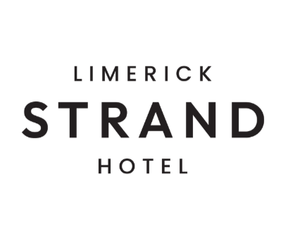 Logo of Limerick Strand Hotel with text in a black font.
