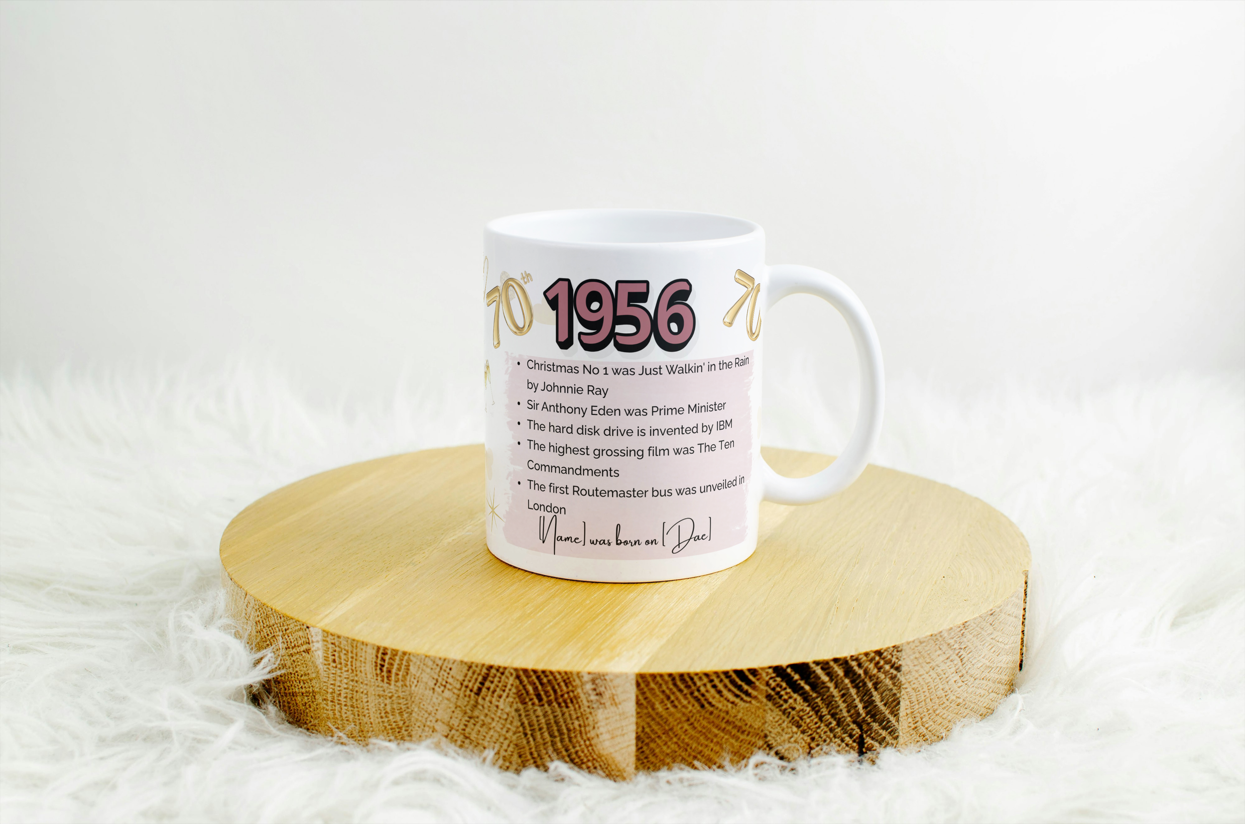 Personalised Mug – 70th Birthday Mug – Born in 1956