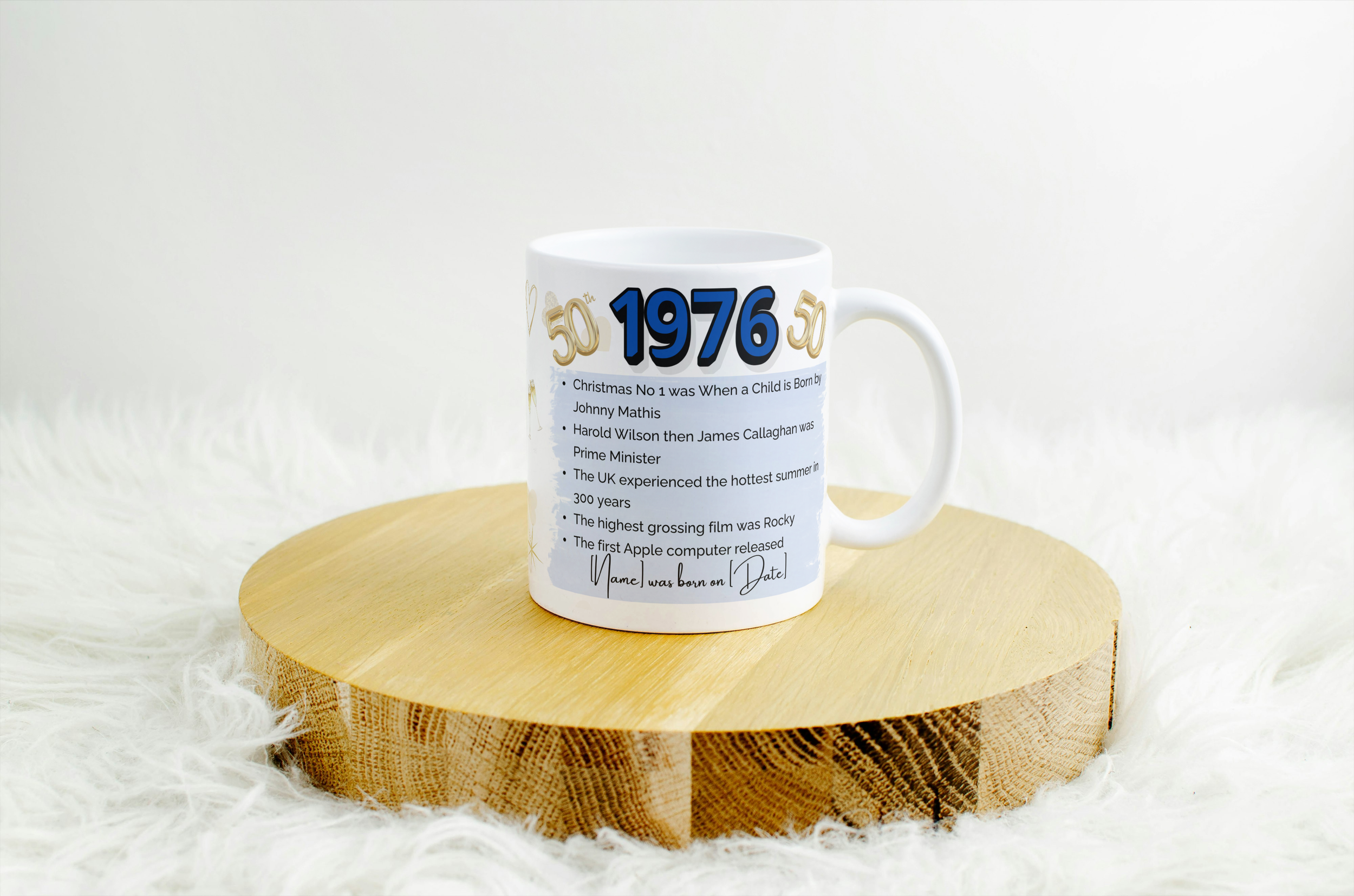 Personalised Mug – 50th Birthday Mug – Born in 1976