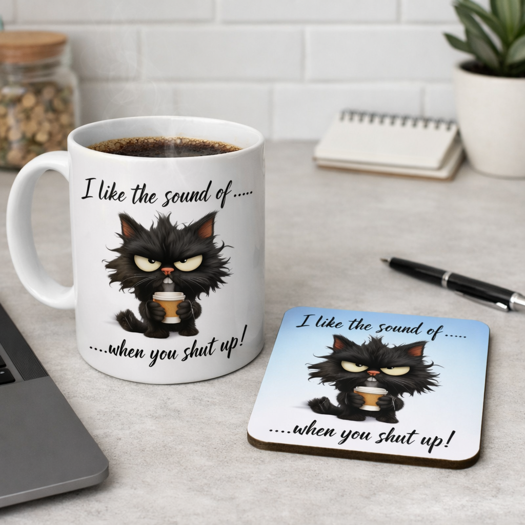 Grumpy Cat – I Like the Sound of… When You Shut Up! Mug