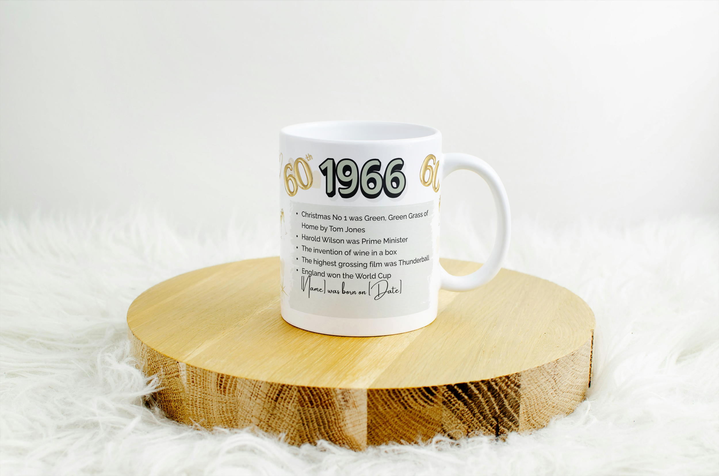 Personalised Mug – 60th Birthday Mug – Born in 1966