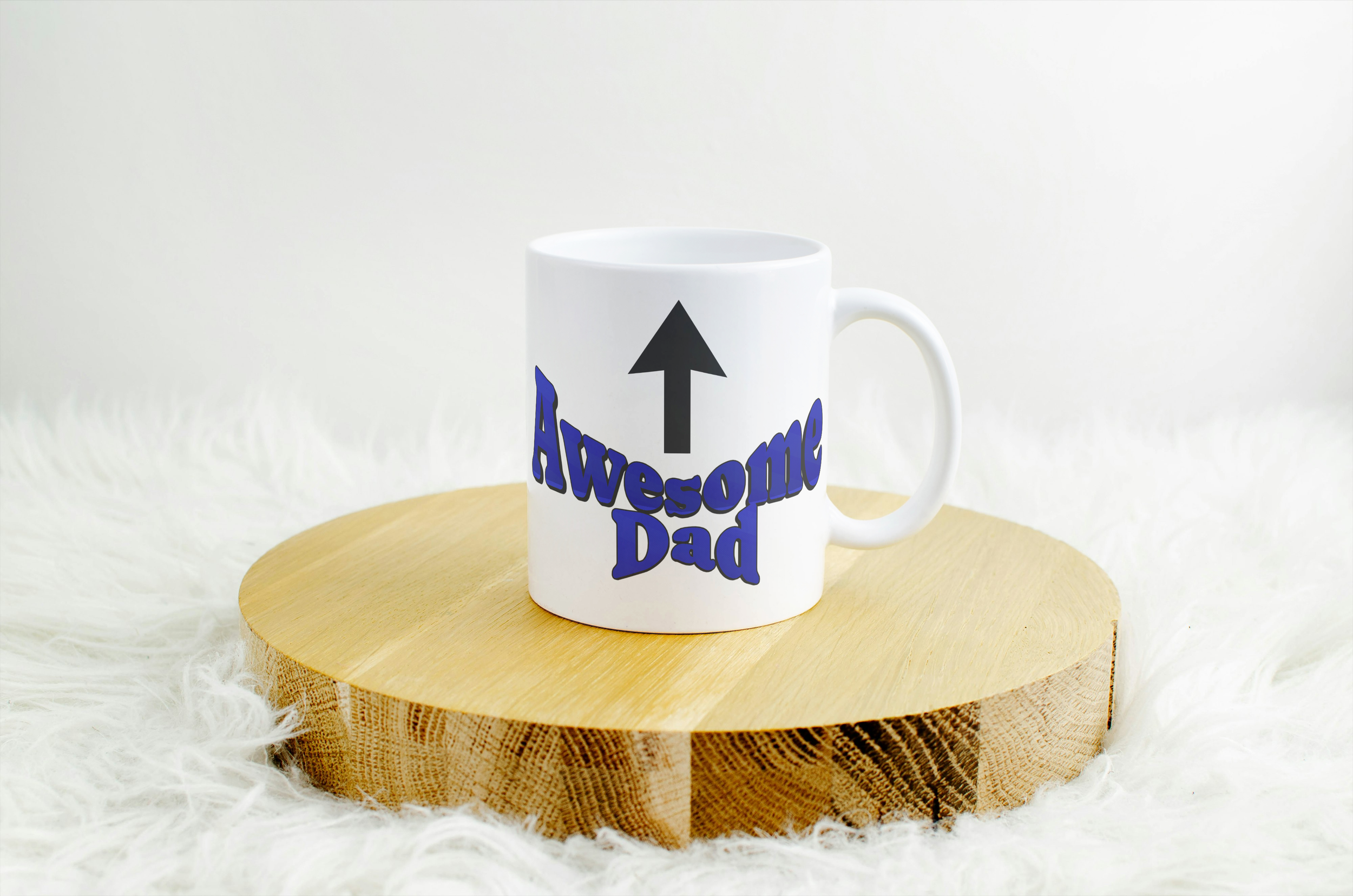 Awesome Dad ↑ Mug  – Modern Minimalist Dad Gift