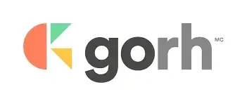 Logo de Gorh avec un symbole coloré et le nom en lettres grasses