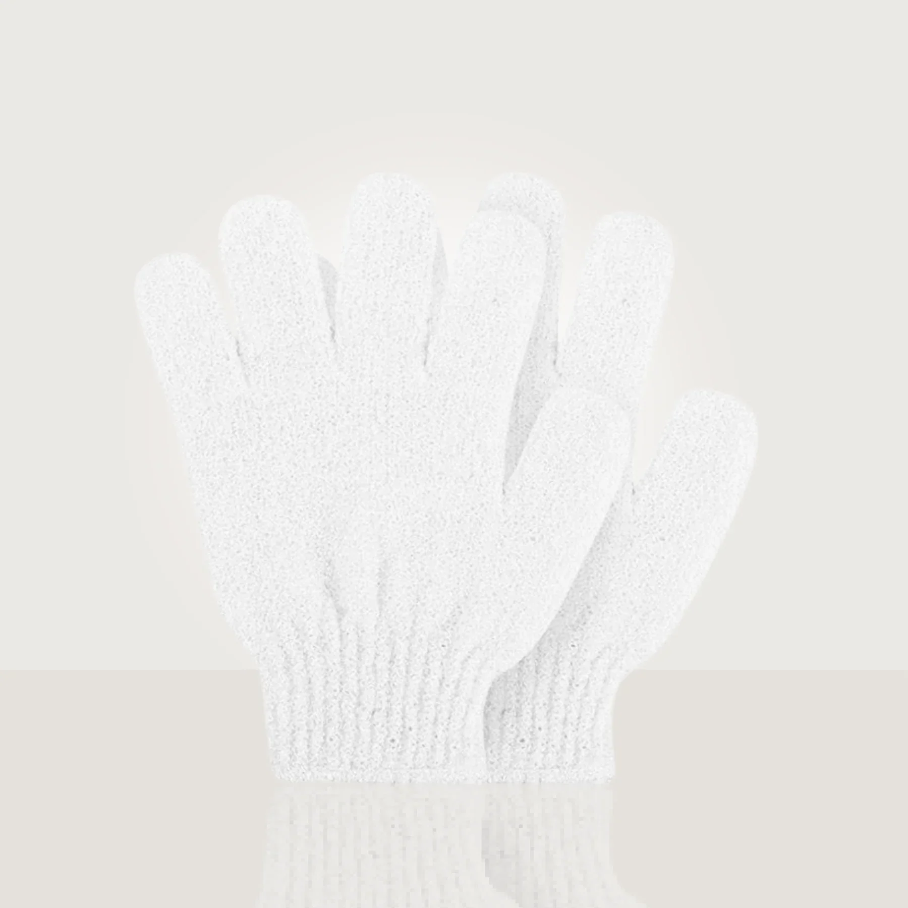 White Exfoliating Gloves